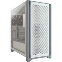 Corsair 4000D AIRFLOW Midi Tower Blanco, Cajas de torre blanco, Midi Tower, PC, Blanco, ATX, Plástico, Acero, Vidrio templado, Juego