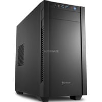 Sharkoon S1000 Torre Negro, Cajas de torre negro, Torre, PC, Negro, micro ATX, Mini-ITX, Metal, 15,5 cm