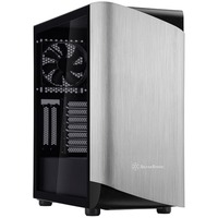 SilverStone SETA A1 Midi Tower Negro, Plata, Cajas de torre negro/Plateado, Midi Tower, PC, Negro, Plata, ATX, micro ATX, Mini-ITX, Aluminio, Acero, Vidrio templado, 17,5 cm