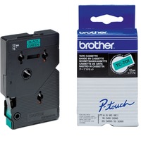 Brother Cinta laminada 12mm, Cinta de escritura Negro sobre verde, TC, Negro, Brother, P-touch PT2000, PT3000, PT500, PT5000, PT8E, 1,2 cm