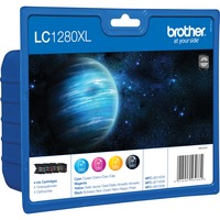 Brother LC-1280XLVALBPDR cartucho de tinta 4 pieza(s) Original Alto rendimiento (XL) Negro, Cian, Magenta, Amarillo Alto rendimiento (XL), 4 pieza(s), Multipack, Minorista