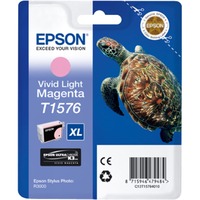 Epson Turtle Cartucho T1576 magenta claro vivo, Tinta Alto rendimiento (XL), Tinta a base de pigmentos, 25,9 ml, 2300 páginas, 1 pieza(s)