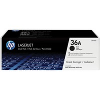 HP Pack de ahorro de 2 cartuchos de tóner original LaserJet 36A negro 4000 páginas, Negro, 2 pieza(s)